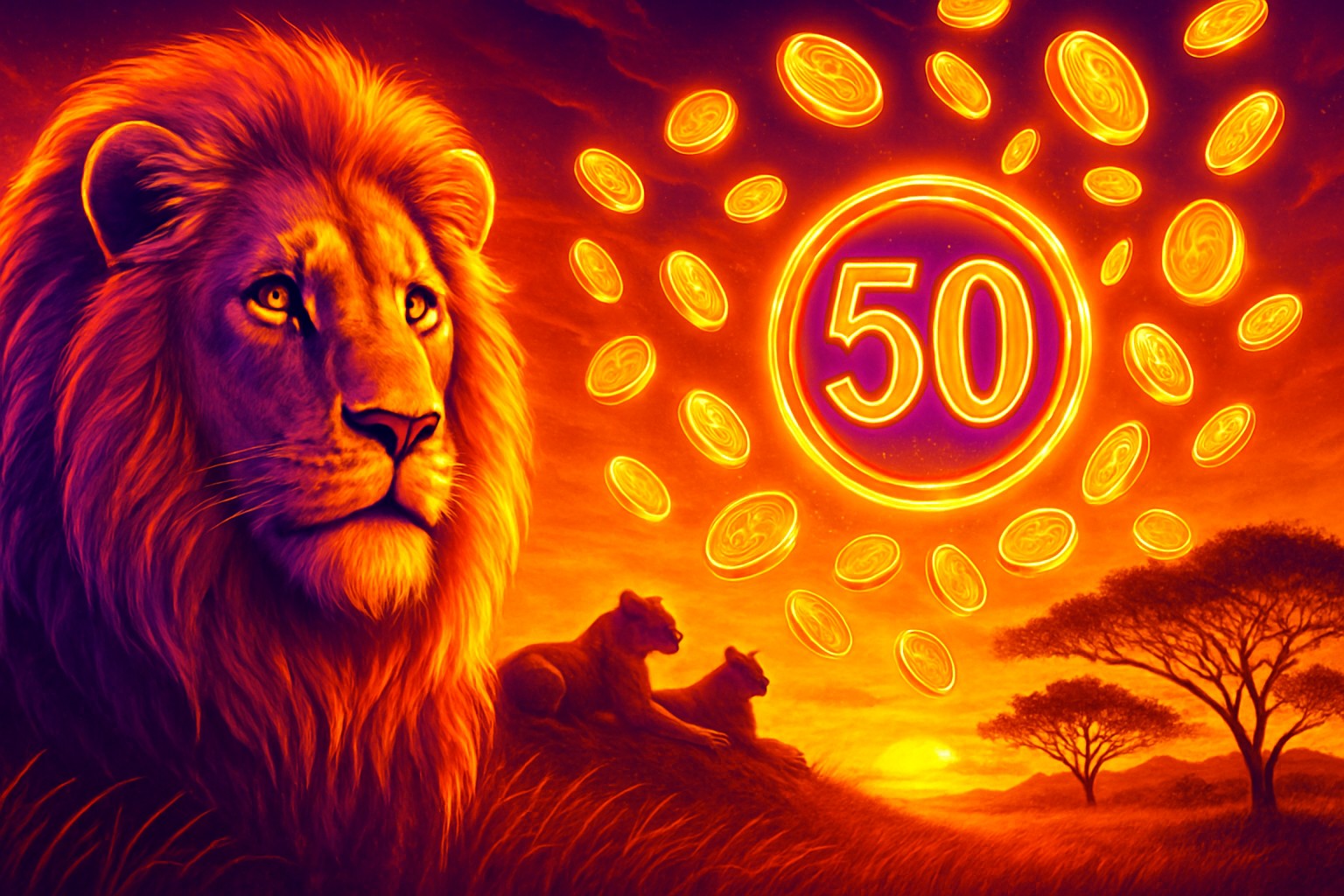 50 Lions key art